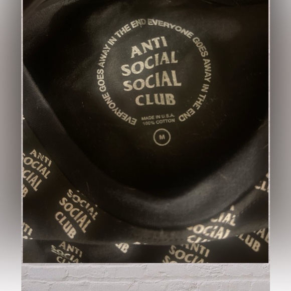 Anti Social Social Social Club Sz Medium All Over Black Assc Tee NWOT - Picture 4 of 4
